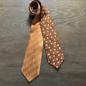 Bundle of 2 Bill Blass 100% Silk Neck Ties